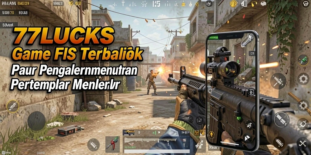 Screenshot gameplay 77LUCKS menampilkan aksi seru dalam pertempuran FPS.