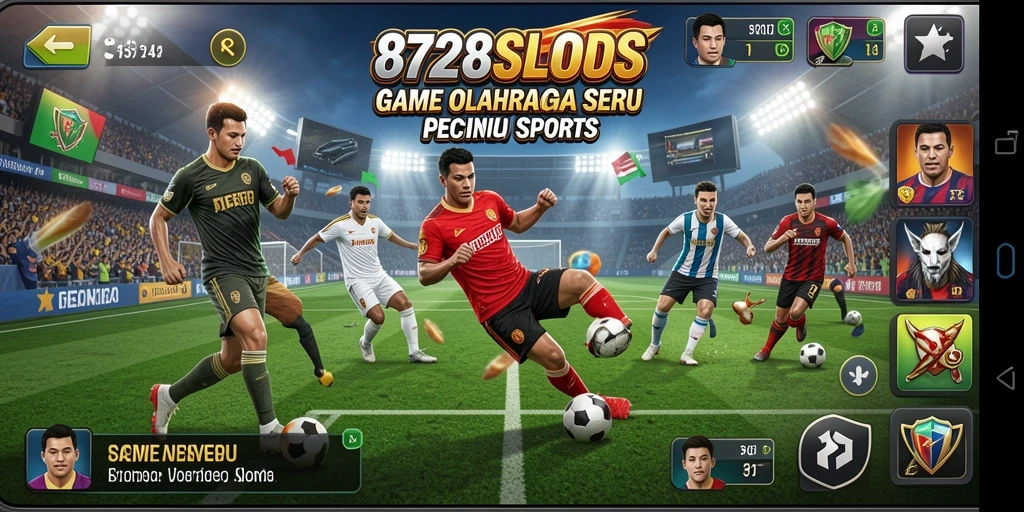Gameplay seru 8728SLOTS dengan berbagai tantangan olahraga.