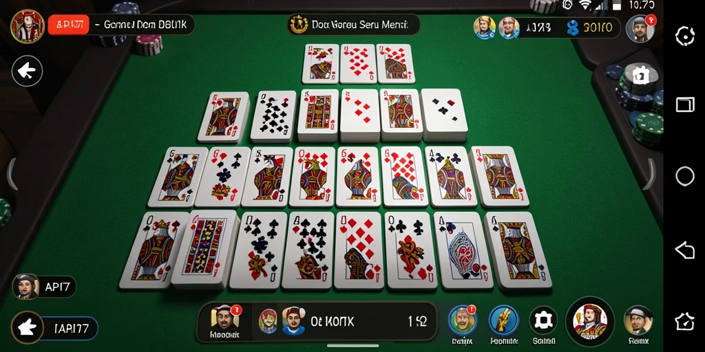 Screenshot utama menunjukkan gameplay seru dari permainan Domino.