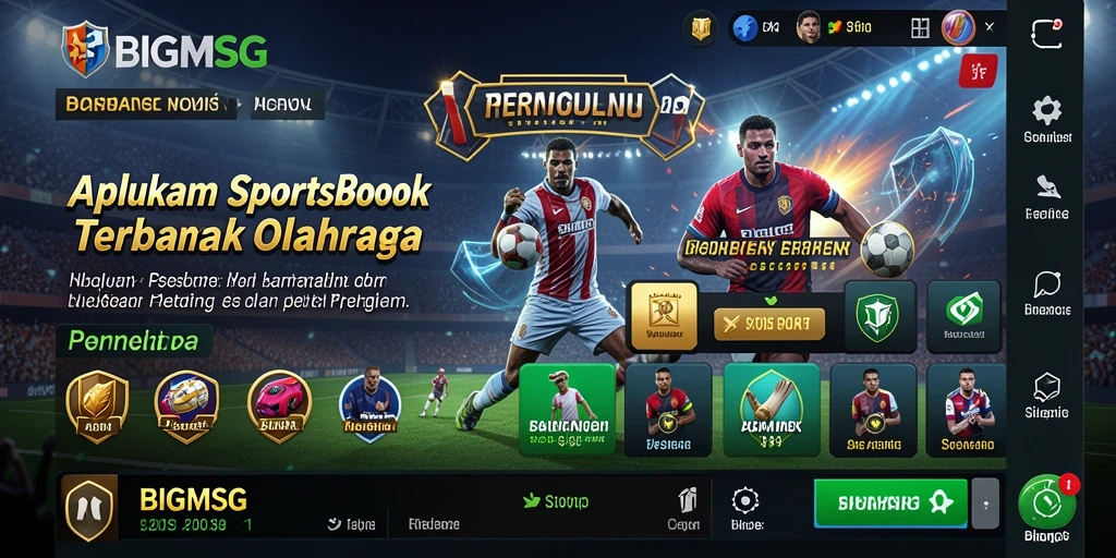 Tampilan gameplay Sportsbook yang menarik dan interaktif di BIGMSG.