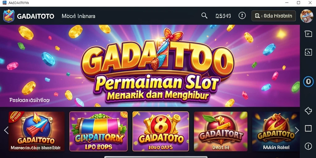 Tampilan gameplay menarik dari GADAITOTO saat memutar gulungan Slot.