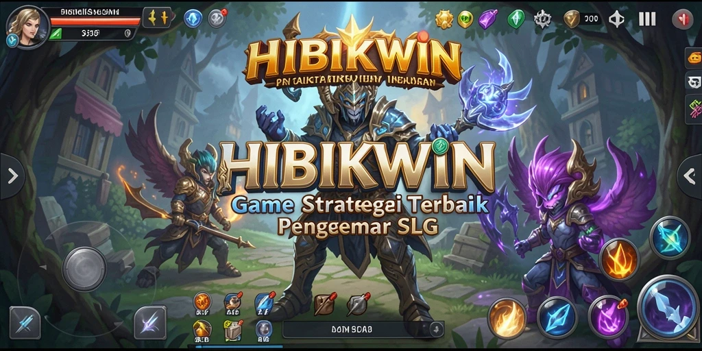 Tampilan gameplay HIBIKWIN yang mendebarkan dengan strategi SLG.