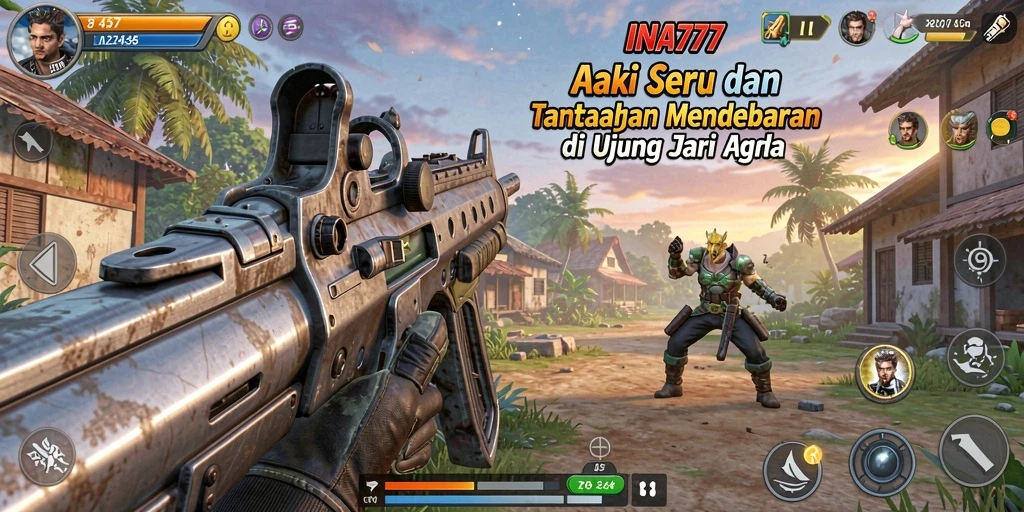 Screenshot utama INA777 menampilkan aksi gameplay mendebarkan yang penuh tantangan.