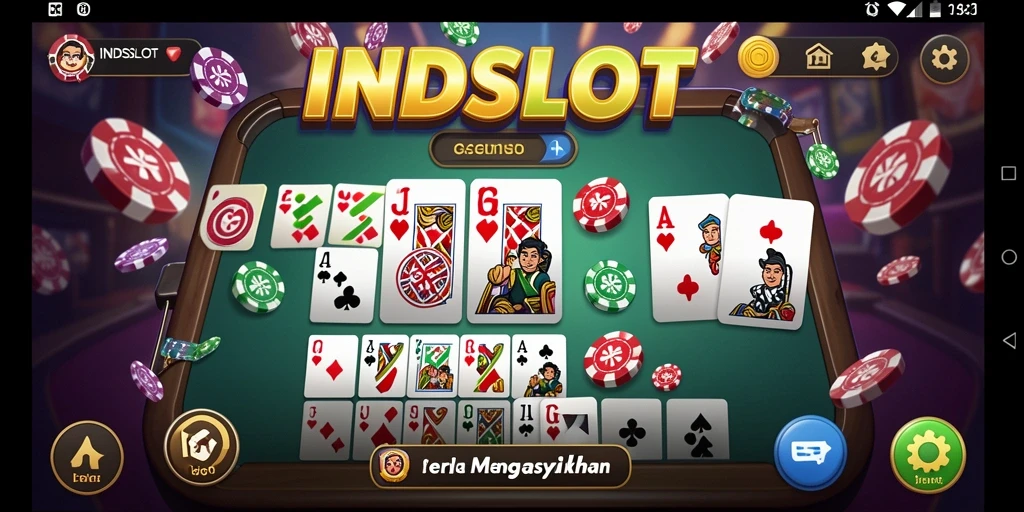 Tampilan gameplay seru dalam permainan Domino INDSLOT.