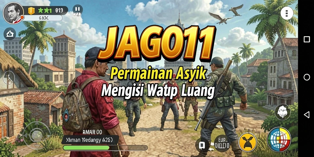 Tampilan gameplay JAGO11 yang menarik dan penuh warna.