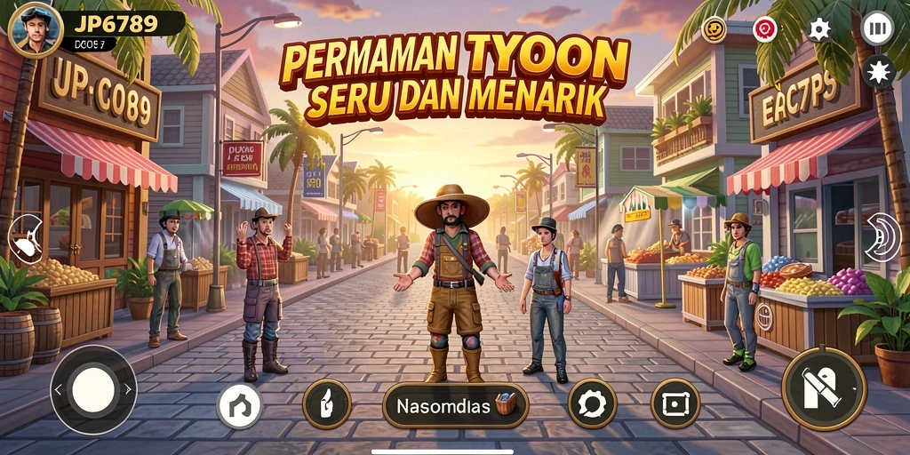 Screenshot gameplay JP6789 menampilkan pengembangan bisnis yang seru dan strategi yang menarik.