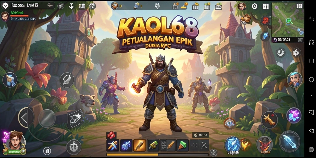 Tangkapan layar menunjukkan aksi seru dalam gameplay KAOL68.