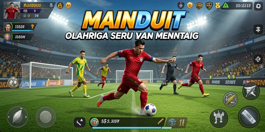 Tampilan gameplay seru di MAINDUIT dengan aksi olahraga yang mendebarkan.