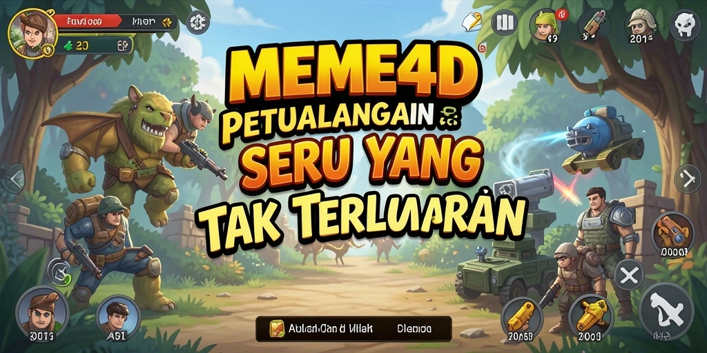 Tampilan gameplay MEME4D yang menakjubkan dan petualangan mendebarkan.