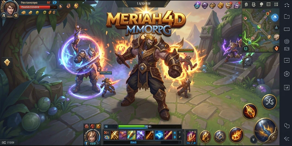 Tangkapan layar menampilkan aksi seru dalam game MMORPG MERIAH4D.
