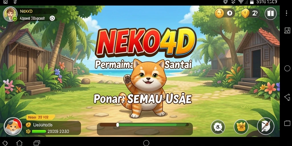 Tampilan menarik dari gameplay NEKO4D yang penuh warna.