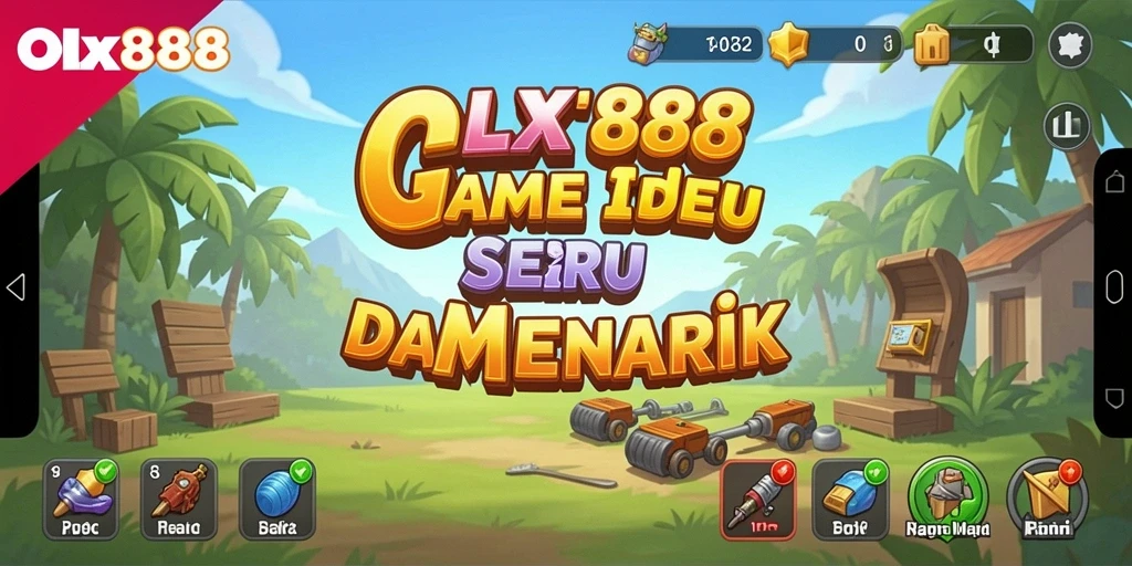Screenshot gameplay OLX888 yang menunjukkan aktivitas pengelolaan bisnis.